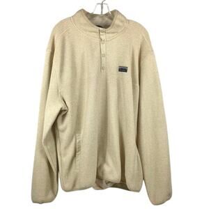 Eddie Bauer 2XL XXL Henley Button Pullover Sweater 1/4 Zip